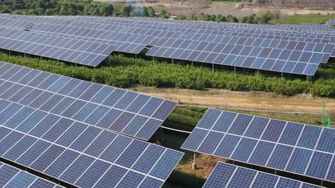 Solar power station in mountain Stock Footage 171307601