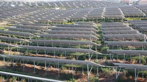 Solar power station in mountain Stock Footage 171307608