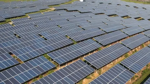 Solar power station in mountain Stock Footage 171307665