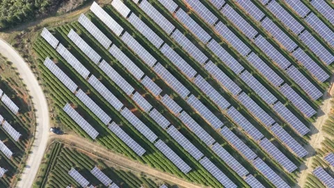 Solar power station in mountain Stock Footage 171307807