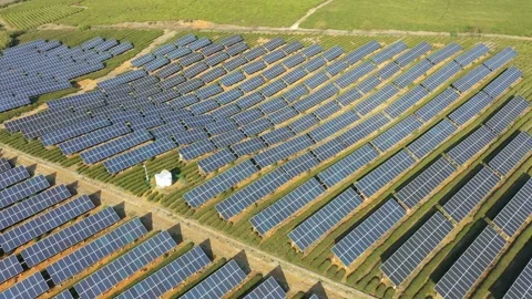 Solar power station in mountain Stock Footage 171307882