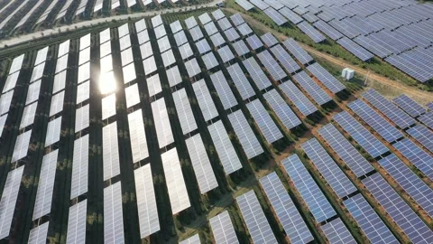 Solar power station in mountain Stock Footage 171308060