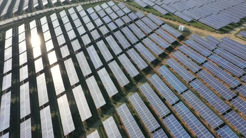 Solar power station in mountain Stock Footage 171308124