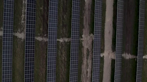 Solar Power Station Panels In The Fields Stock-Footage 243597426