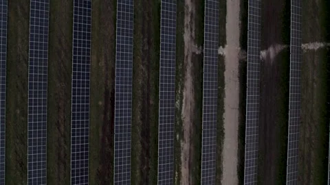 Solar Power Station Panels In The Fields Stockbeeldmateriaal 243597448