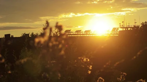 Solar Power in the sunset Stock Footage 101982278