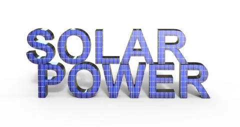 Solar Power Text Stock Illustration