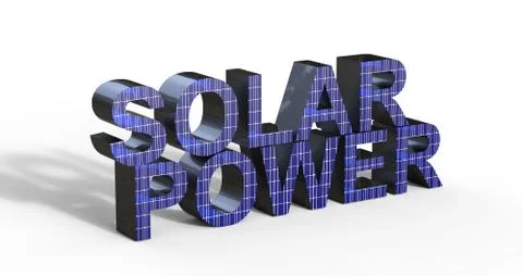 Solar Power Text Stock Illustration