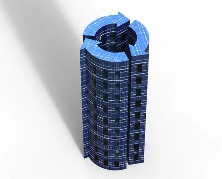 Solar Powered Building Stock Illustration