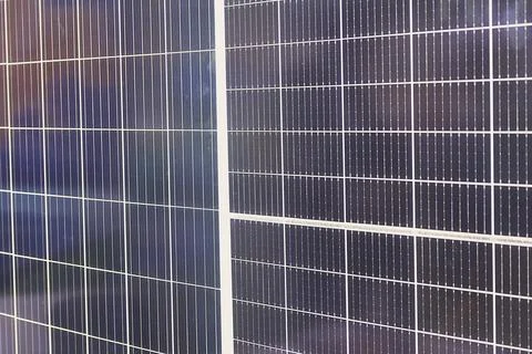 A solar-powered display case in the store Stock Photos