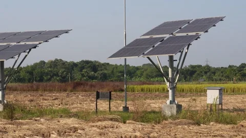 Solar Powered Irrigation System Stock Footage 326161819