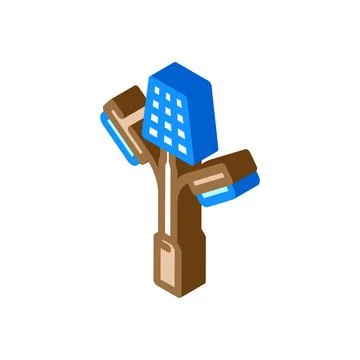 Solar powered light eco conscious isometric icon vector illustration Stock Illustration