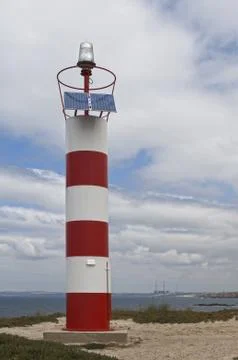 Solar powered lighthouse Stock Photos