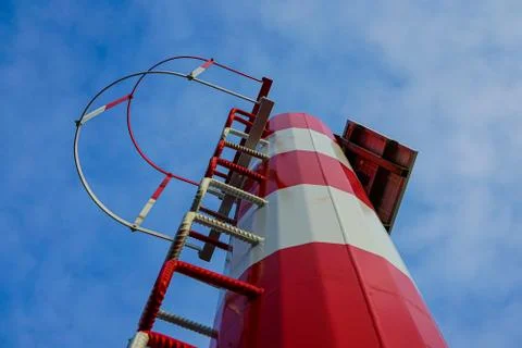 Solar powered lighthouse Stock Photos