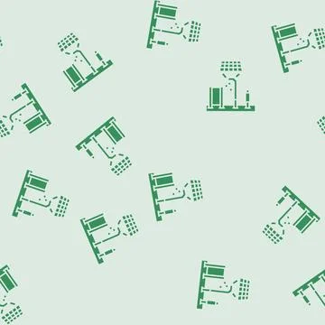 Solar powered lighting outdoor workouts glyph seamless pattern Stock Illustration