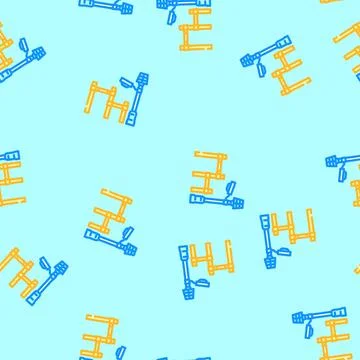 Solar powered lighting outdoor workouts vector seamless pattern Stock Illustration