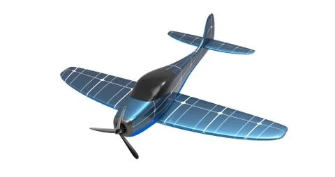 Solar Powered Plane Stock Illustration