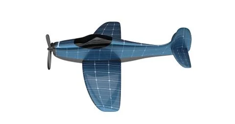 Solar Powered Plane Stock Illustration