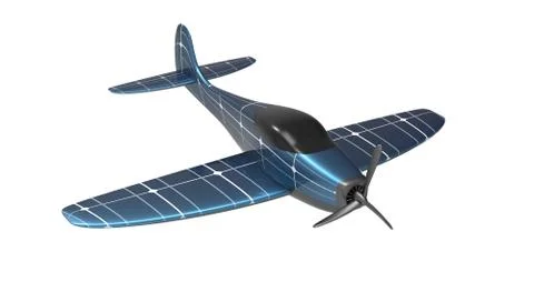 Solar Powered Plane Stock Illustration