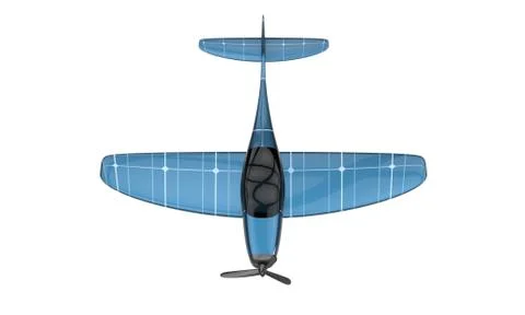 Solar Powered Plane Stock Illustration