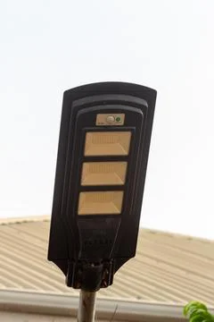 Solar powered security light Stock Photos