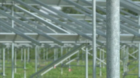 Solar powerplant construction Stock Footage 836734