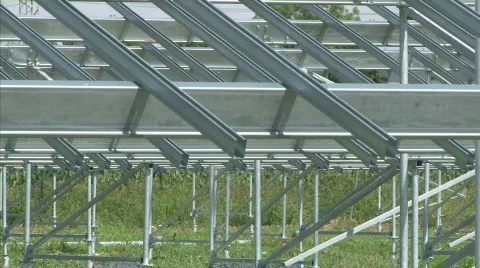 Solar powerplant construction Stock Footage 836831