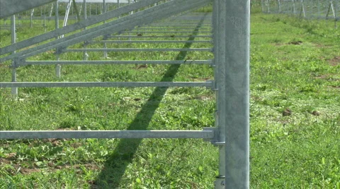 Solar powerplant construction Stock Footage 852532