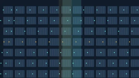 Solar PV String Current Mismatch Tracer Seamless Loop Stock Footage 345820077