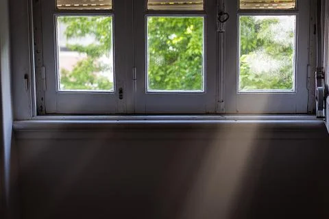 Solar rays coming through the window, home Stock Photos