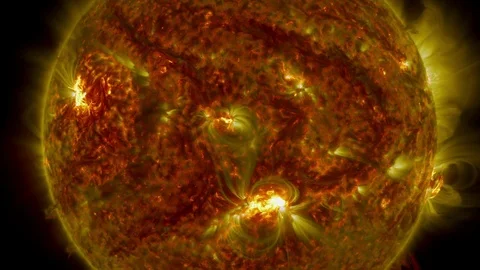 Solar red yellow Stock Footage 84143858