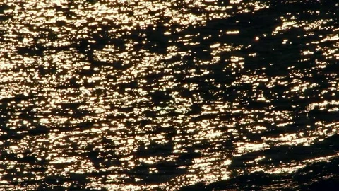 Solar reflections on sea water surface Stock Footage 71366191