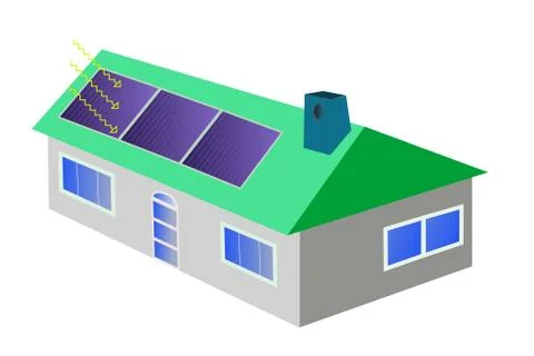 Solar renewable energy Stock Illustration