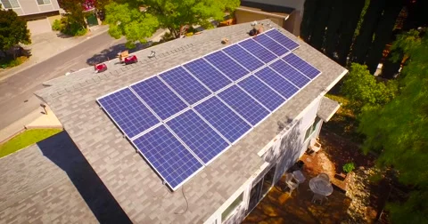 Solar Residential Rooftop Installation 스톡 동영상 53767518