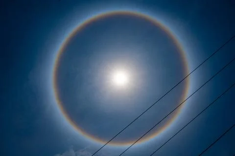 Solar ring in a clear sky Stock Photos