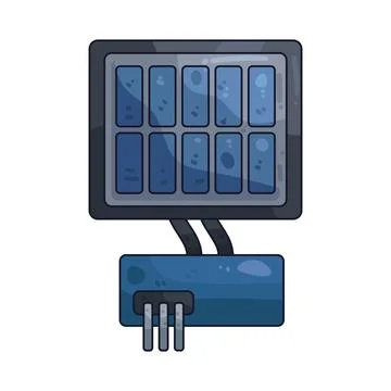Solar sensor illustration Stock Illustration