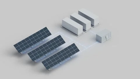 Solar Storage System Isometric Looping Video 動画素材 283383250