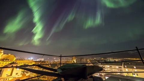 Solar storm in Norway Stock Footage 87783133