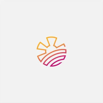 Solar sunrise vector Stock Illustration
