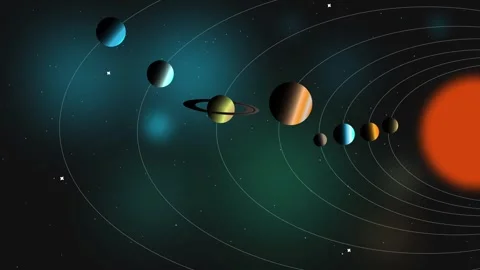 The solar system all planet with sun Stock Footage 295587899