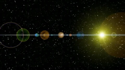 Solar system amimation Stock Footage