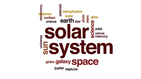 icon solar system words