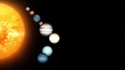 Solar System Animation with Aligned Planets Vidéo 318101743