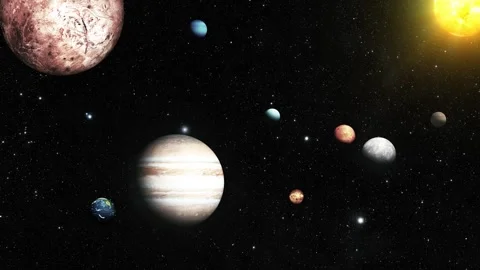 Solar System Animation with Planets and Sun Vidéo 318102012