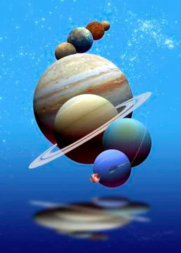 Solar system, artwork Stock Illustration