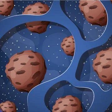 Solar system asteroid design vector illustration Stock Illustration