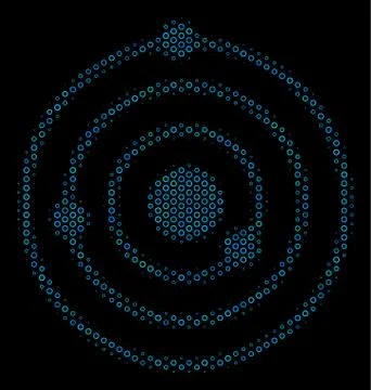 Solar System Collage Icon of Halftone Bubbles イラスト素材