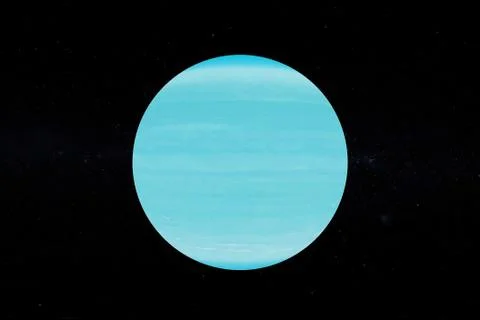 Solar System Concept. View of Full Big Planet Uran from Space. Elements of th Stockillustratie