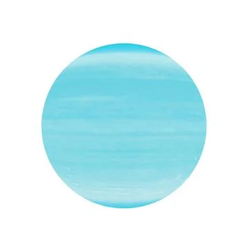 Solar System Concept. View of Full Big Planet Uran from Space. Elements of th Stock Illustration