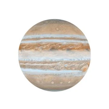 Solar System Concept. View of Full Big Planet Jupiter from Space. Elements of Illustrazione stock